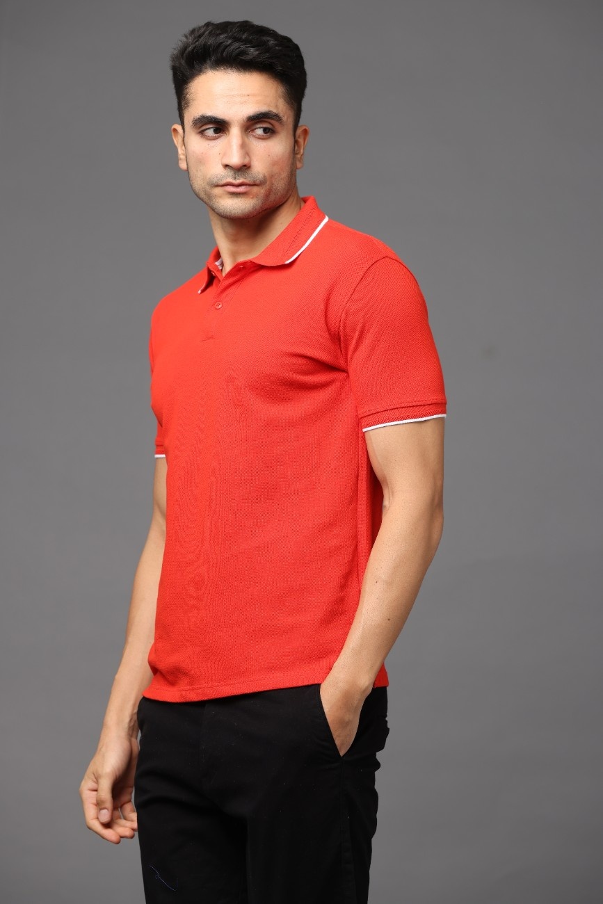 Men Polo T-shirt | Premium Pima | Red