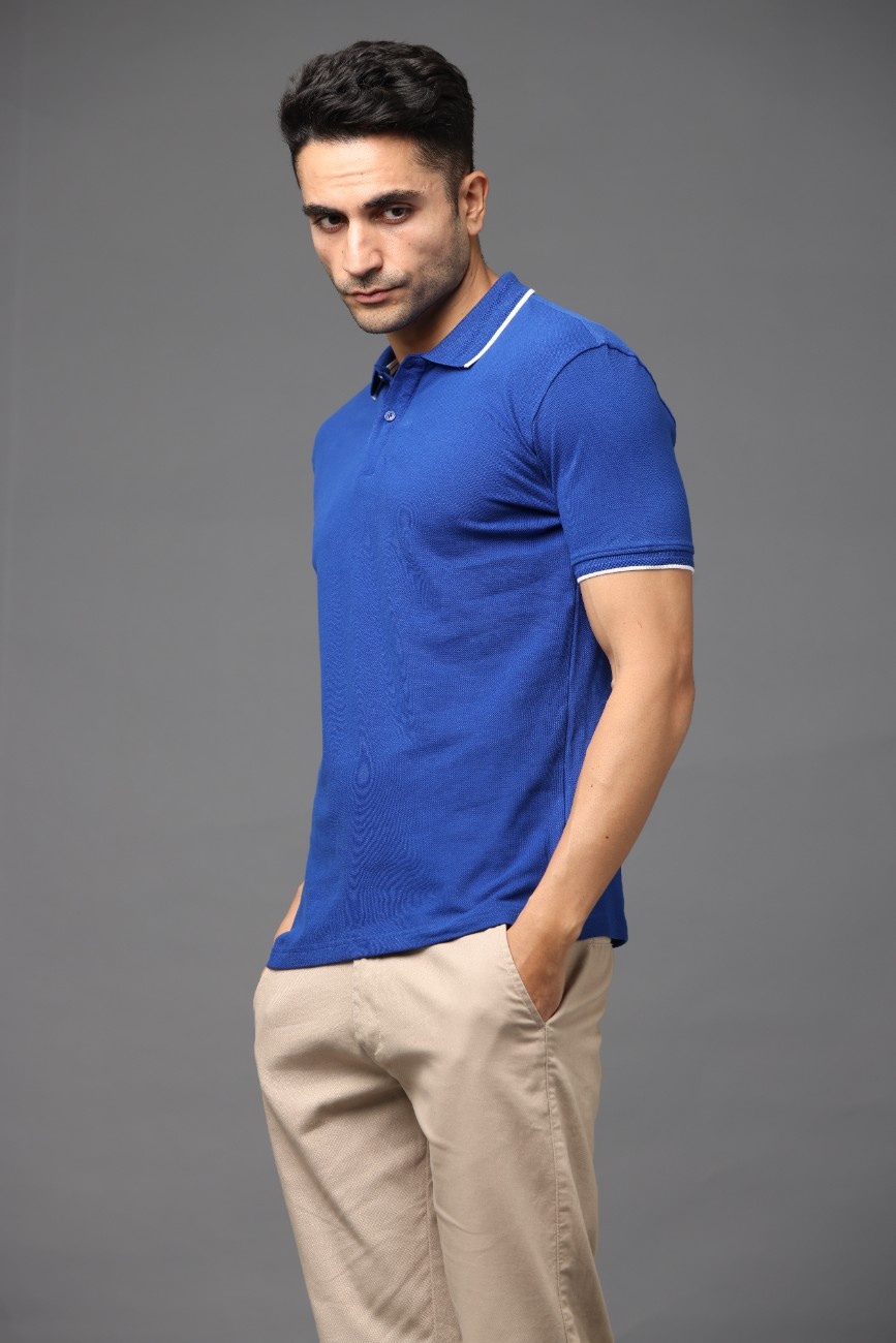 Men Polo T-shirt | Premium Pima | 	Imperial Blue